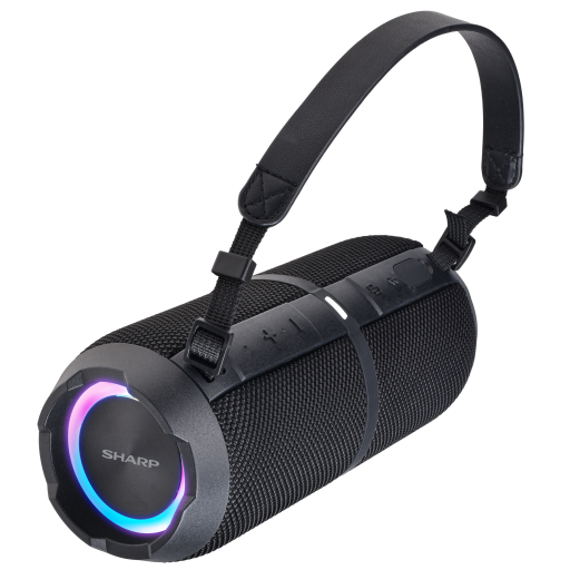 Sharp GX-BT390-BK Crystal Clear 60W Rugged Waterproof Bluetooth Speaker — Black