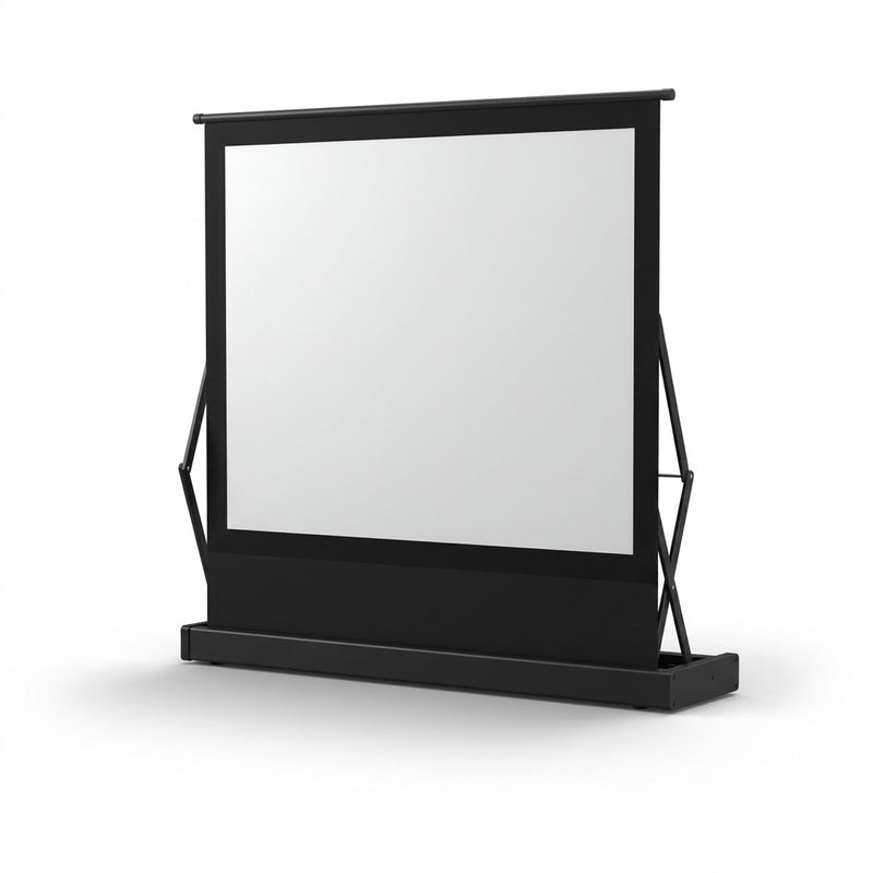 A premium e-commerce image, showing the Epson Pop-up Projection Screen in a clean studio setting.