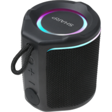 Sharp GX-BT190-BK Ultra-Portable Wireless Bluetooth Speaker — IP67 Waterproof, 15-Hour Battery, LED Mood Lighting