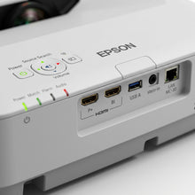 Extreme macro view of the Epson BrightLink 770Fi's I/O ports and input fidelity, in focus.