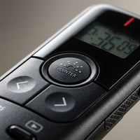 An extreme macro photograph of the texture on the Canon PR100-R-BK HWB presenter.