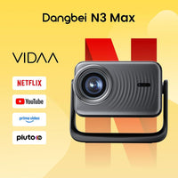 Dangbei N3 Max projector with VIDAA smart TV system and Netflix, YouTube, Prime Video and Pluto TV apps