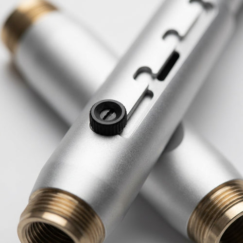 A clean macro photo showing the fine thread pitch and material contrast of the Epson V12H810001 connector.