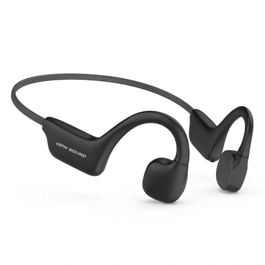 OPN Sound Osso Bone Conduction Headphones — Open-Ear, IPX5, 9-Hour Battery, Lifetime Warranty, Black (OS1000BC)