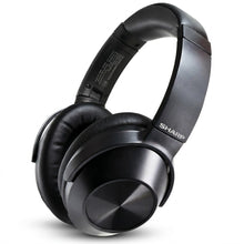 A flawless product photograph of the black Sharp HP-60 headphones centered on a pure white background.