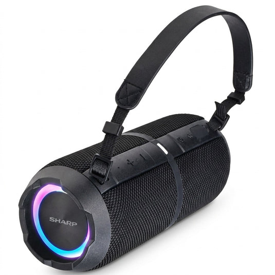 Sharp GX-BT390-BK Crystal Clear 60W Rugged Waterproof Bluetooth Speaker — Black